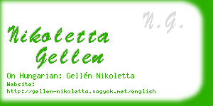 nikoletta gellen business card
