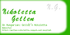 nikoletta gellen business card